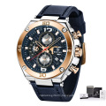 BENYAR 5151 Men Watch Chronograph Wristwatches Quartz Sport Watches Military Luxury Leather Relogio Masculino